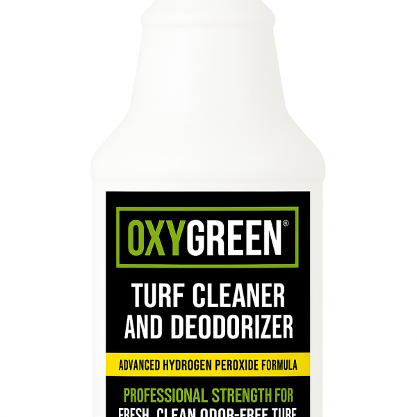 OxyGreen one-quart turf cleaner for artificial grass, pet areas, and odor removal.