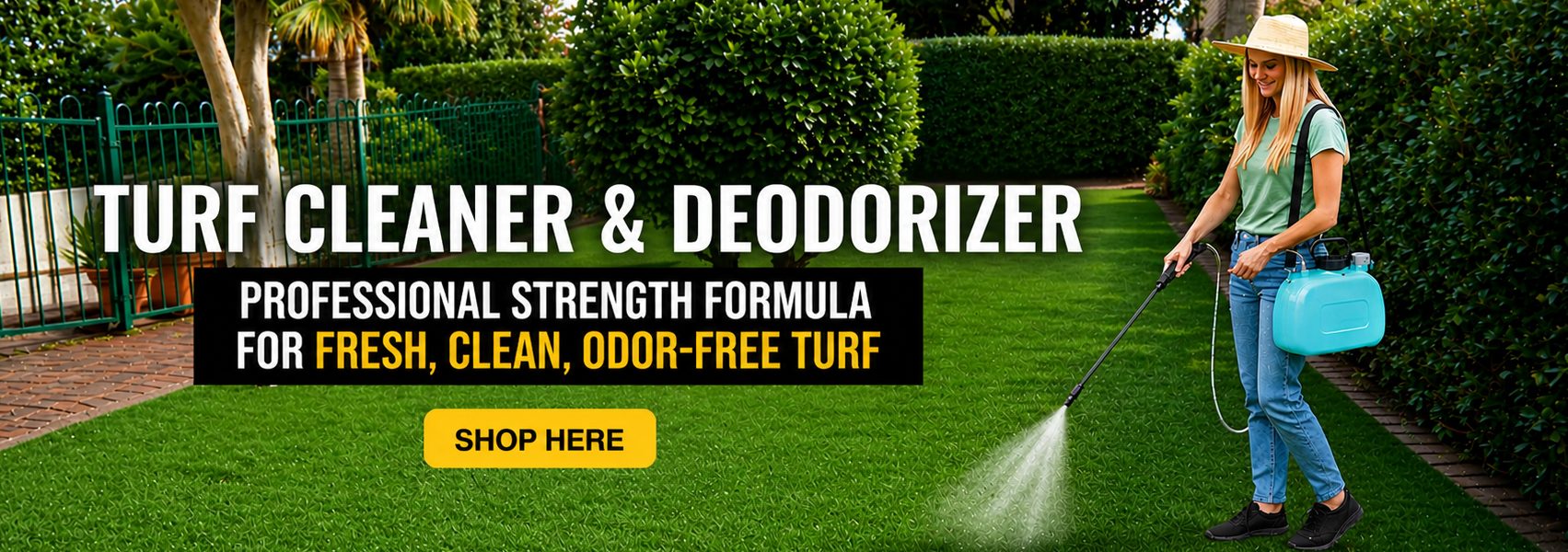 Hydrogen Peroxide Artificial Turf Cleaning Formula by OxyGreen.